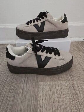 Victoria Barcelona Sneakers 39 9 Womens Shoes Beige Black Platform Mens 7.5